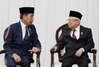 Presiden Joko Widodo bersama Wakil Presiden (Wapres) Ma'ruf Amin. (Instagram.com @kyai_marufamin)