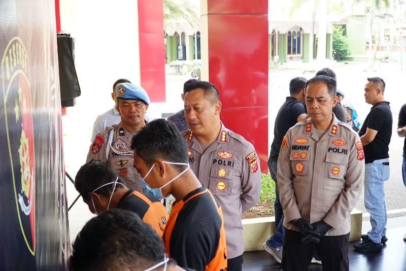 Lima dari sembilan pelaku yang berhasil diamankan Polresta Bandung.