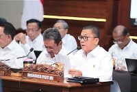 Rapat Koordinasi Terbatas Bidang Pangan di Gedung Negara Grahadi, Komplek Kantor Gubernur Provinsi Jawa Timur, Selasa 7 Januari 2025.