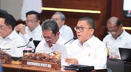 Rapat Koordinasi Terbatas Bidang Pangan di Gedung Negara Grahadi, Komplek Kantor Gubernur Provinsi Jawa Timur, Selasa 7 Januari 2025.