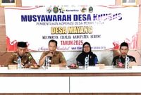 Camat Cisalak melalui Kasi PMD Iwan Surehman.,SH.MN, sambutannya nya menyampaikan terima kasih kepada Pemdes Mayang yang telah memimpin proses penyeleksian hingga pembentukan Koperasi Merah Putih.