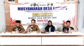 Camat Cisalak melalui Kasi PMD Iwan Surehman.,SH.MN, sambutannya nya menyampaikan terima kasih kepada Pemdes Mayang yang telah memimpin proses penyeleksian hingga pembentukan Koperasi Merah Putih.