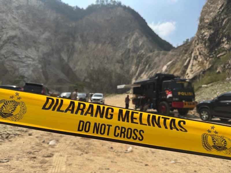 Pemprov Jabar Keluarkan Sanksi Pencabutan Izin Tambang Gunung Kuda Cirebon, Polisi Police Line TKP