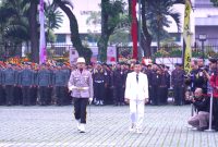 Gubernur Jawa Barat, Dedi Mulyadi, bertindak sebagai inspektur upacara, Selasa (1/7/2025)