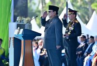 Presiden Prabowo menyampaikan ucapan selamat Hari Bhayangkara ke-79 kepada seluruh keluarga besar Polri.