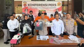 Polrestabes Bandung Berhasil Mengamankan 28 Motor Hasil Curian dari Lima Tersangka. Foto. Humas Polda Jabar.