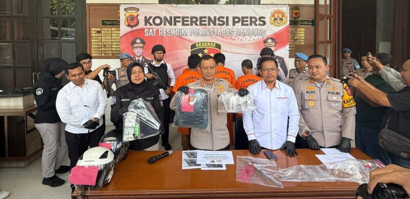 Polrestabes Bandung Berhasil Mengamankan 28 Motor Hasil Curian dari Lima Tersangka. Foto. Humas Polda Jabar.
