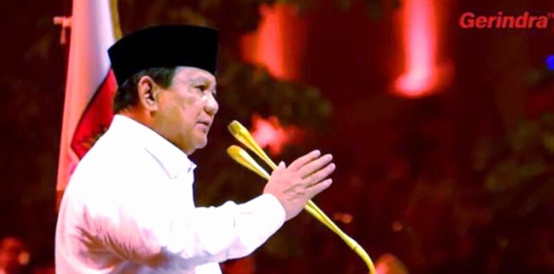 Ketua Umum Partai Gerakan Indonesia Raya Prabowo Subianto, warning jangan flexing.