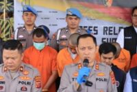 Enam tersangka pelaku pembobol empat sekolah di Kabupaten Sumedang berhasil diamankan p Satreskrim Polres Sumedang. 