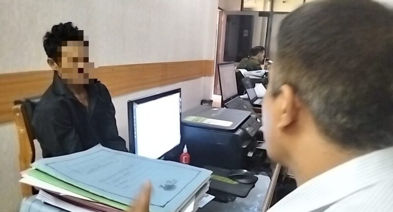 Pelaku kekerasan seksual sedang dalam pemeriksaan Satreskrim Polres Garut