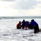 Kejadian laka laut terjadi di kawasan Pantai Barat Pangandaran, tepatnya di sekitar Pos 3.