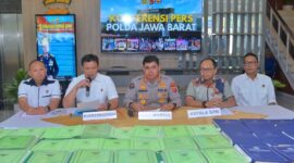 Polda Jabar mengungkap kasus dugaan tindak pidana pemalsuan surat yang berkaitan dengan praktik mafia. Foto. Dok. Humas Polda Jabar.
