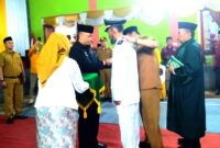 Camat Tanjungsiang Melantik Penjabat Kepala Desa Tanjungsiang, Taufik Hidayat. Senin (9/2/2026).