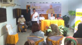 Agus Hendra,SE tokoh masyarakat RW 03, menyampaikan terima kasih atas kedatangan Edi Askari dan tim dalam kegiatan reses yang diadakan di RW 03.