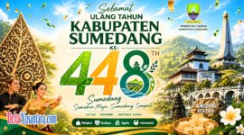 Bupati Dony Ahmad Munir mengajak seluruh masyarakat menjadikan Hari Jadi Sumedang sebagai momentum memperkuat kebersamaan dan semangat gotong royong.