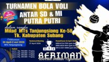 Sambut Milad ke-58, MTs Tanjungsiang Adakan Kompetisi Voli Tingkat SD/MI Se-kabupaten Subang. 