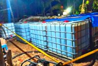 Barang bukti BBM diduga berasal dari praktik pengecoran di sejumlah SPBU.