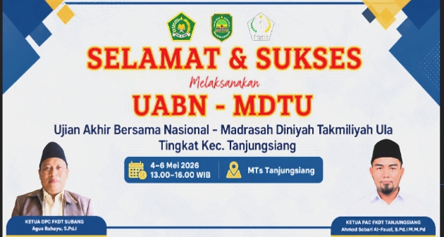 343 Santri MDTU Tanjungsiang ikuti ujian nasional diniyah selama tiga hari. 
