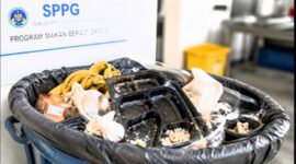 Program dapur penyedia Makanan Bergizi Gratis (MBG) ini diperkirakan menghasilkan tambahan sampah organik hingga 50–60 ton per hari.