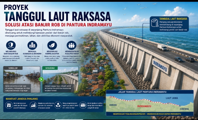 Kabupaten Indramayu menjadi salah satu wilayah prioritas dalam pembangunan megaproyek Giant Sea Wall (GSW).
