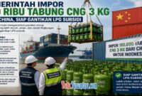 Pemerintah Impor 100 Ribu Tabung CNG 3 Kg dari China, Siap Gantikan LPG Subsidi. 
Poto. Ilustrasi 