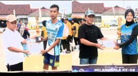 Partai puncak Turnamen Bola Voli Delta Nusantara CUP 2026 berlangsung sengit dan sarat tensi. Minggu (21/6/2026).