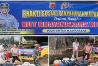 HUT Bhayangkara ke-80, Polda Jabar Bantu Pasokan Air Bersih bagi 318 KK di Bandung Barat. 