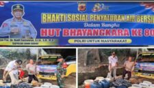 HUT Bhayangkara ke-80, Polda Jabar Bantu Pasokan Air Bersih bagi 318 KK di Bandung Barat. 