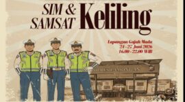 Nuansa Tempo Doeloe Warnai Layanan SIM dan Samsat Keliling Satlantas Polres Lamongan. 