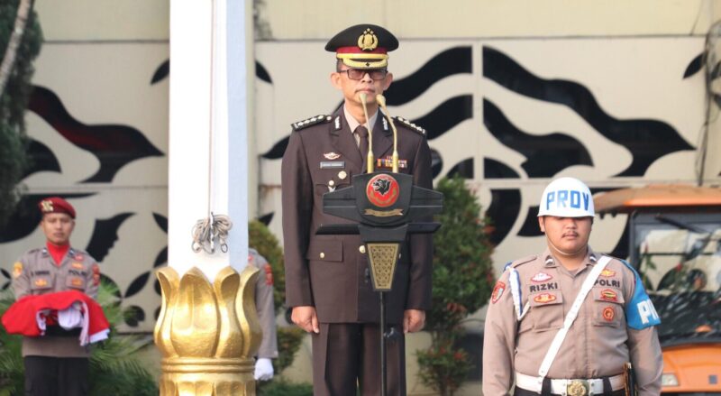 Upacara Hari Lahir Pancasila di Pimpin Irwasda Polda Jawa Barat, Kombes Pol. Benny Subandi. 