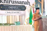 Camat Tanjungsiang menghadiri Haflah Akhirussanah MDTU se-Kecamatan Tanjungsiang Tahun 2026.