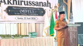 Camat Tanjungsiang menghadiri Haflah Akhirussanah MDTU se-Kecamatan Tanjungsiang Tahun 2026.
