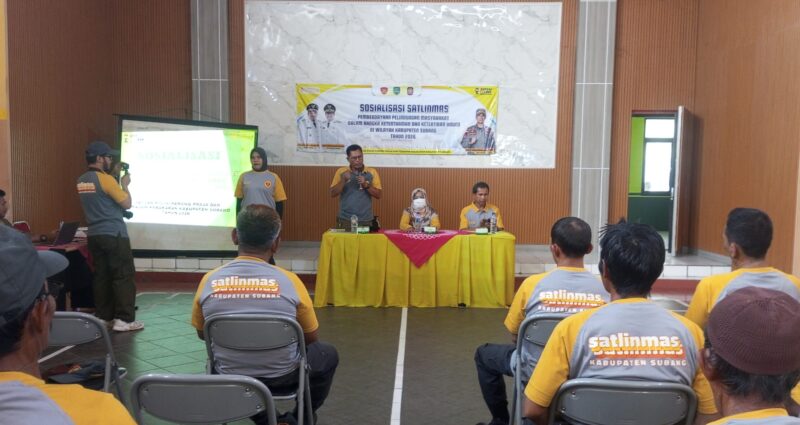 Satpoldamkar Subang Gencarkan Sosialisasi Satlinmas Jelang Pilkades Serentak