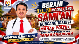 Sami’an hadir dengan visi besar  mewujudkan Desa Sekarbagus yang mandiri, transparan, dan sejahtera melalui proses demokrasi yang jujur dan bebas dari praktik politik uang.