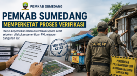 Pemkab Sumedang memperketat proses verifikasi status kepemilikan lahan sebelum melakukan penertiban pedagang kaki lima (PKL) maupun bangunan liar. 